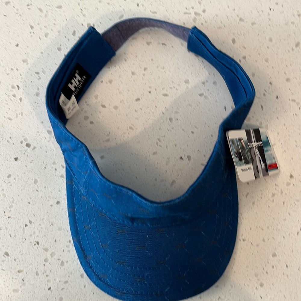 Helly Hansen Vintage NWT 100% Cotton Athena Blue Velcro adjustable Visor